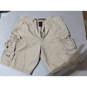 VTG Plugg Shorts Mens 32 Beige Cargo Hiking Military Baggy Skate Grunge 00s Y2K‎